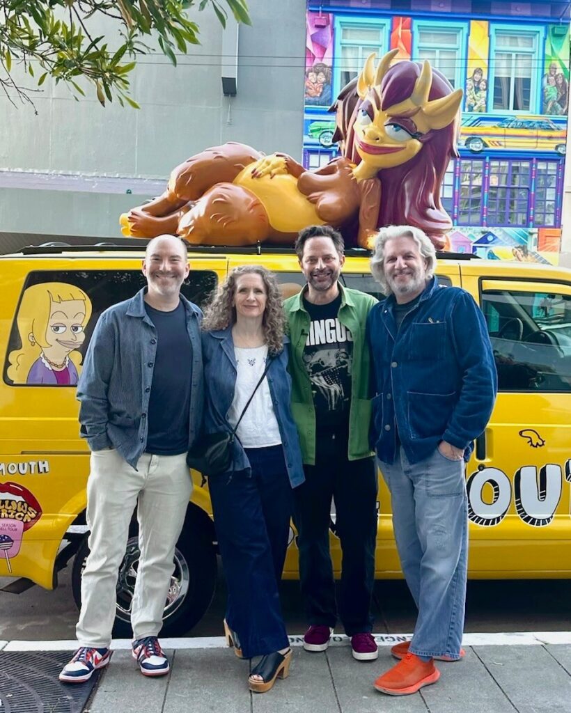Big Mouth Swallows America Tour vehicle with cast at Netflix brand activation