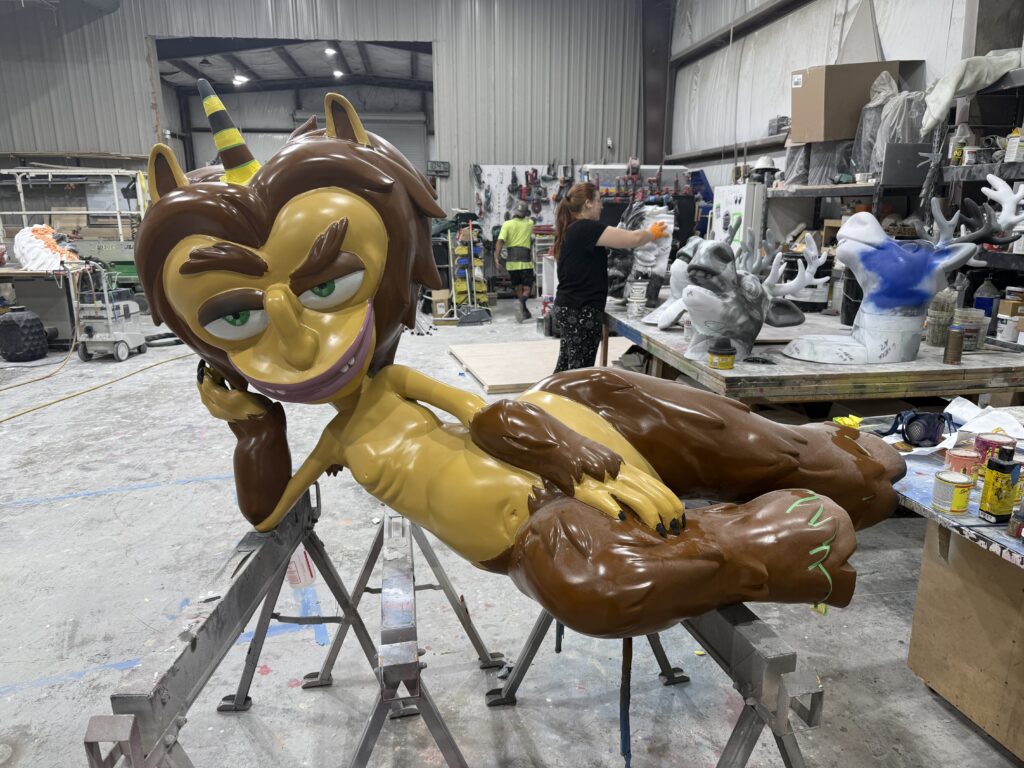 Netflix Big Mouth character sculpture painted in Smash Design studio