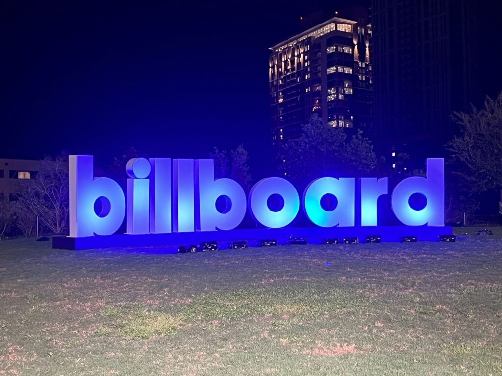 Billboard brand experience giant letters by Smash Design